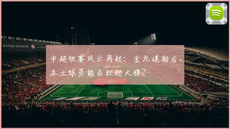 中超联赛风云再起：金元退潮后，本土球员能否扛起大旗？